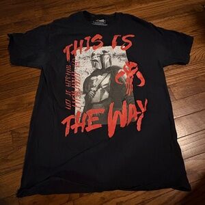 Star Wars Mandalorian Black Graphic Tee “This Is The Way” Size Medium